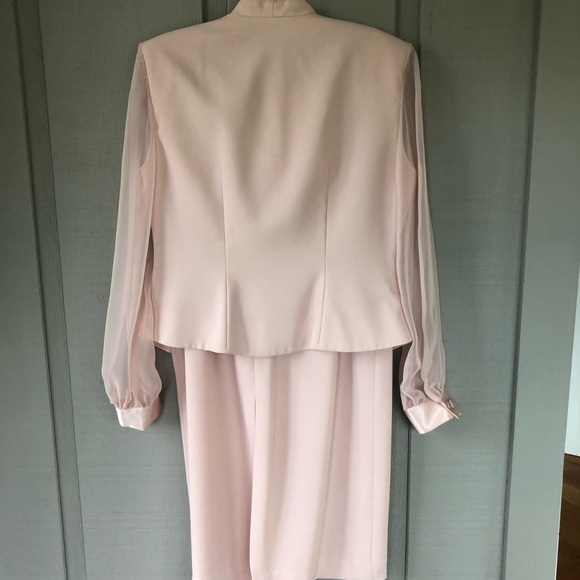 Vintage J R Nites by Caliendo Soft Pink 2 Piece Formal Outfit Size 10P - Picture 6 of 9